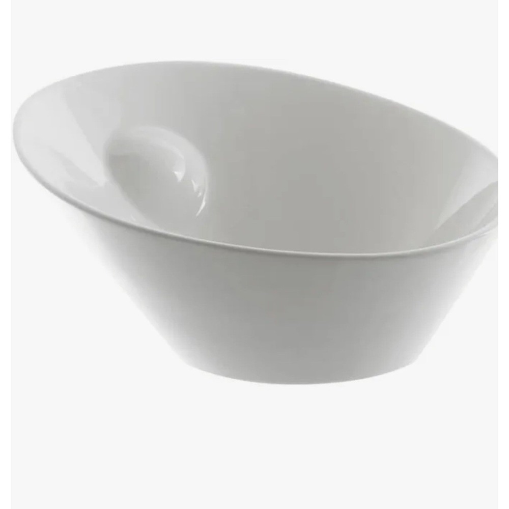 10 STRAWBERRY STREET 10" Whittier pinch Slanted Serving Bowl Pasta Porcelain